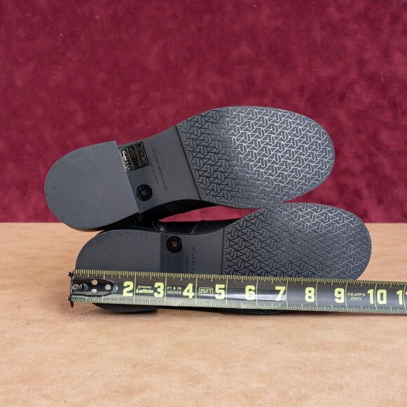 Stuart Weitzman Women Sadie Black Leather Zip Dress Office Ankle Boots sz 5B - Picture 5 of 9